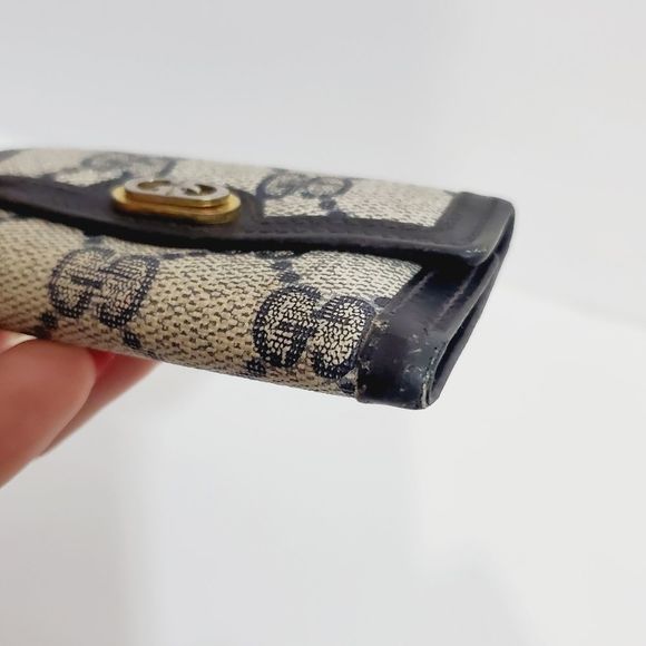 GUCCI auth GG monogram VTG key case hook blue - Picture 12 of 14